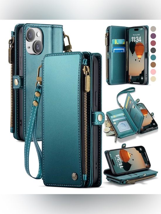 Other - RFID Wallet iPhone 15 Case Card Holder Zipper Strap Defencase 📱✨